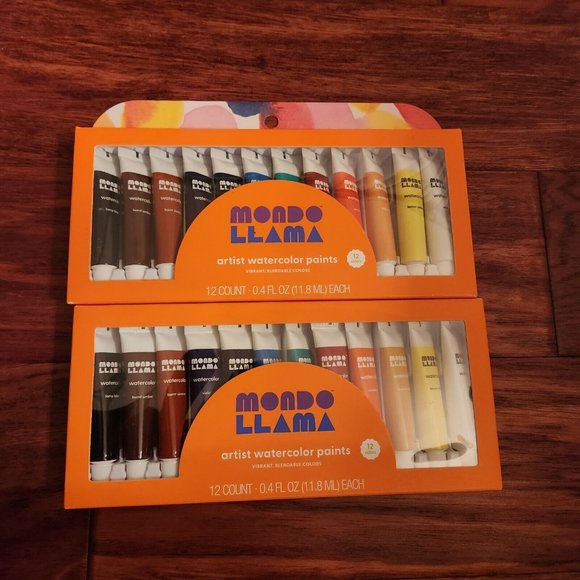 Mondo Llama Art 2 Sets Of Mondo Llama Watercolor Paints Poshmark